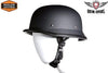 Motorcycle Men's Novelty German Flat Blk Helmet