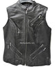WOMEN'S MOTORCYCLE RIDER 7POCKET LEATHER VEST W/5 OUTSIDE POCKETS & 2GUN POCKETS