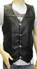 Men's Motorcycle Buffalo Nickle Side lace Leather vest with 2 Gun pockets