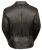 WOMEN'S MOTORCYCLE MC STYLE WITH BRAID & STUD BACK DETAILING W/2 GUN POCKETS