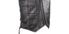 MEN'S MOTORCYCLE SIDE LACE VEST W/2 BIG GUN POCKETS INSIDE W/SINGLE PANEL BACK