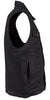 Men's Jean Style with Shirt Collar blk denim motorcycle vest w/2 gun pockets