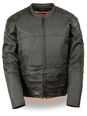 MEN'S MOTORCYCLE SWAT TEXTILE RACER JACKET WITH SINGLE PANEL & 2 GUN POCKETS