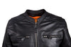 MEN'S MOTORCYCLE SCOOTER JACKET W/RIVET DETAILING W/TWO GUN POCKET NAKED COW NEW