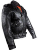 MEN'S MOTORCYCLE COWHIDE CLASSIC M/C JACKET LACE POLICE TERMINATOR STYLE