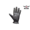 LADIES UNLINED DRIVING GLOVES VERY SOFT LEATHER W/ZIPPER BLACK 