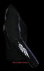 WOMEN'S MOTORCYCLE RIDING PURPLE TEXTILE JACKET W/ STUD & WINGS DETAILING