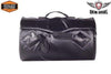 MOTORCYCLE ROUND DUFLE SISSY T BAR BAG TRAVEL PLAIN LUGGAGE PVC NEW BLACK 16*9*9