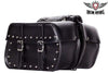 MOTORCYCLE 2 PC WATERPROOF STUDDED PVC SADDLEBAG AND HARD SHEET INSIDE
