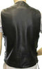 Men's Motorcycle Buffalo Nickle Side lace Leather vest with 2 Gun pockets