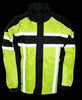MOTORCYCLE MOTORBIKE RAIN GEAR MEN'S RAIN SUIT BLK&NEON GREEN WATERRESISTANT