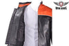 MEN'S MOTORCYCLE SCOOTER ORANGE JACKET W/ZIPOUT LINER INSIDE GREAT PRICE