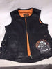 WOMENS MOTORCYCLE RIDERS BLK UPDATED SWAT TEAM STYLE LEATHER VEST BUTTERSOFT NEW