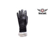 LADIES BLK FULL FINGER GLOVES WITH FAUX FUR ON WRIST VERY WARM AND SOFT LEATHER