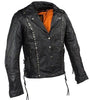 WOMEN'S MOTORCYCLE STUDDED JACKET FRONT&BACK W/2 GUNPOCKETS & SIDE LACES 