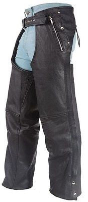Men's motorcycle Four pocket with Removable liner Leather chap