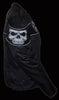 WOMEN'S REFLECTIVE SKULL MOTORCYCLE TEXTILE CROSSOVER SCOOTER JACKET NEW BLACK