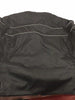 LADIES LIGHTWEIGHT TEXTILE W/REFLECTIVE PIPING JACKET SCOTTER COLLAR BLK