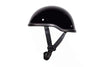 MOTORCYCLE GLOSS BLACK SKULL CAP NOVELTY HELMET BLACK NOT W/CHIN STRAP NOT DOT
