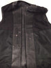 MEN'S LEATHER MOTORCYCLE 6 POCKET CLUB VEST WITH SIDE LACES VERY SOFT COW