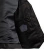Men's Motorcycle Riding Distressed Grey 10 pocket leather vest single panel back