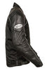 MEN'S MOTORCYCLE LEATHER/TEXTILE MESH RACER JACKET WITH ARMOUR BACK & ELBOWS