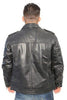 MEN'S CLASSIC GENUINE BLK SHIRT COLLAR STYLE LEATHER JACKET GREAT PRICE