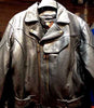 MEN'S MOTORCYCLE MOTORBIKE COW HIDE LEATHER JACKET WITH PISTOL PETE GUN POCKET