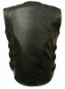 MEN'S MOTORCYCLE UPDATED SWAT TACTICAL STYLE GUNPOCKET LEATHER VEST