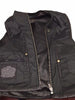 MEN'S SIDE LACE SKULL LEATHER VEST WITH REFLECTIVE FEATURE COW NAKED NEW