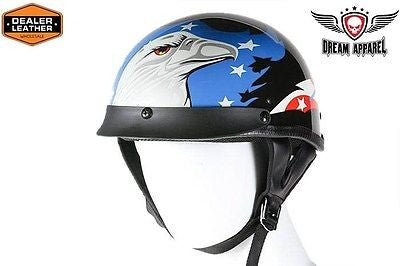 MOTORCYCLE BRAND NEW DOT APPROVED HALF HELMET WITH EAGLE GRPHIC NEW