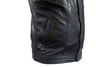 Men's Riding Son of Anarchy Motorcycle Club 1/2" Collarless 8 pocket Leather Vest