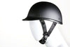 MOTORCYCLE FLAT BLK SMOKEY HAWK NOVELTY HELMET W/CHIN STRAP FREE SHIPPING