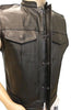 Men's Biker riding son of anarcy club leather vest single panel back