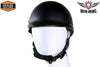 MOTORCYCLE FLAT BLK SMOKEY HAWK NOVELTY HELMET W/CHIN STRAP FREE SHIPPING