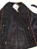 WOMEN'S MOTORCYCLE RIDING LEATHER VEST W/SIDE BUCKLES AND CENTER ZIPPER COW NEW