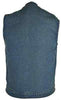 MEN'S SON OF ANARCHY BLUE DENIM MOTORCYCLE VEST 2 GUN POCKETS INSIDE WITH ZIPPER