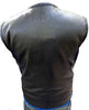 MEN'S SON OF ANARCHY LEATHER MOTORCYCLE VEST 2 GUN POCKETS WITH ZIPPERS NAKED