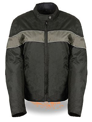 LADIES GREY LIGHTWEIGHT TEXTILE W/REFLECTIVE PIPING JACKET ZIPOUTLINER BLK/GREY