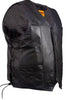 Men's Motorcycle Blk Classic Side lace plain leather vest with 2 Gun pockets