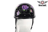 MOTORCYCLE WOMEN'S GLOSS PURPLE ROSE DESIGN GRAPHIC NOT DOT APROV GREAT QUALITY