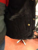 MEN'S BLK DENIM MOTORCYCLE VEST WITH SIDE LACES 2CHEST POCKETS W/GUN POCKET NEW