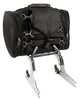 MOTORCYCLE NYLON RACK SISSY T BAR BAG TRAVEL PLAIN LUGGAGE NEW BLACK