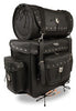 MOTORCYCLE LARGE 2 PC PVC STUDDED TOURING TRAVEL BAG BAR LUGGAGE W/RAIN COVER