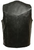 MEN'S RIDERS CLASSIC PLAIN BIKER VEST WITH SNAP BUTTONS WITH V NECK UPTO SIZE 74