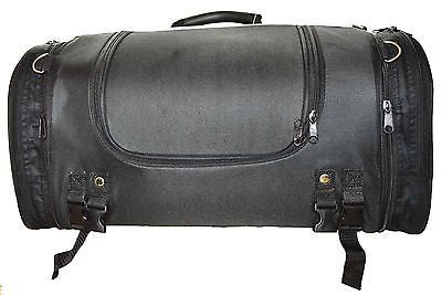MOTORCYCLE NYLON PLAIN TRUNK SISSY T BAR BAG TRAVEL LUGGAGE W/RAINCOVER 24 13 12