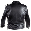 MEN'S MOTORCYCLE COWHIDE CLASSIC M/C JACKET LACE POLICE TERMINATOR STYLE