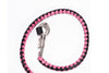 Motorcycle 42" Pink & Blk Braided Biker old school get back Leather whip