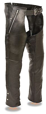 MOTORYCLE MENS RIDERS PANT BLK FOUR POCKET THERMAL LINED CHAP WITH MESH LINER