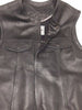 MEN'S SON OF ANARCHY COLLARLESS LEATHER MOTORCYCLE VEST 2 GUN POCKETS INSIDE